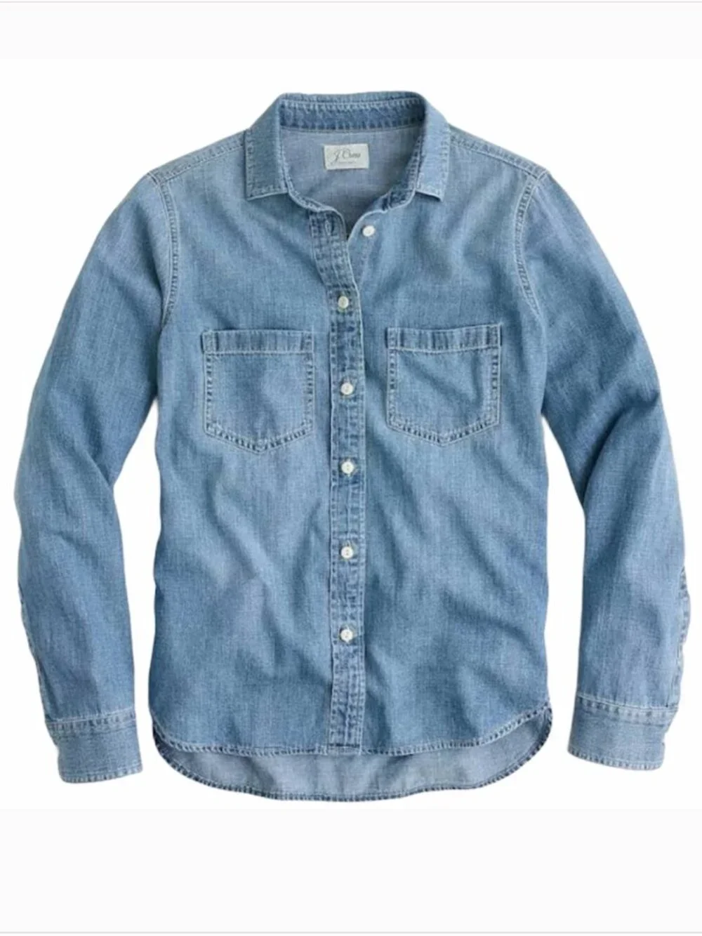 NEW NWT J. Crew Everyday Chambray Shirt Color: Madera Wash